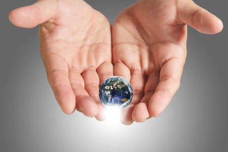 saving the earth concept"Elements of this image furnished by NASA"の写真素材