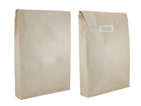 collection of various white note papers on white background. の写真素材
