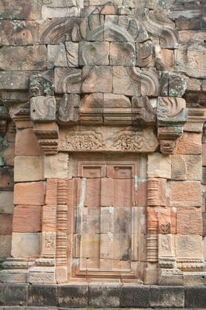 old stone castle in northeast of thailandの写真素材