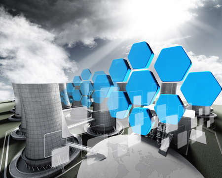 Industrial photovoltaic installationの写真素材