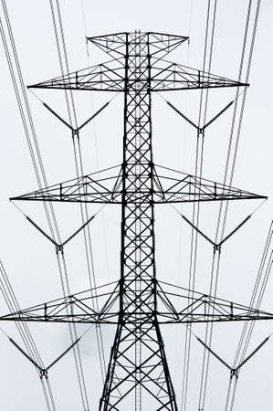 Electricity post on sky backgroundの写真素材
