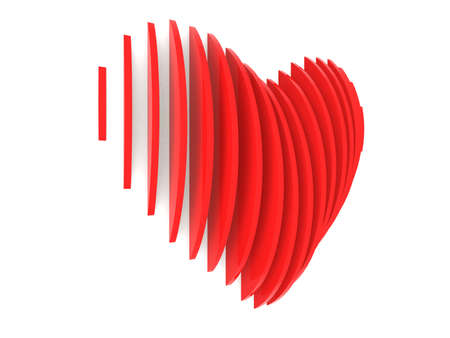 big heart made of many different heart symbolsの写真素材