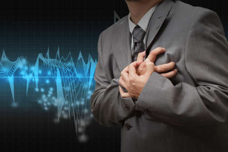 Heart Attack business manの写真素材