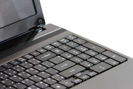 Close-up of typing male handsの写真素材