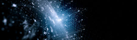 Communication technology for internet business. Global world network and telecommunication on earth...