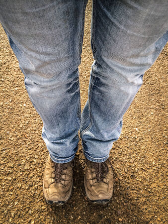 Two close-set legs that look on the road 