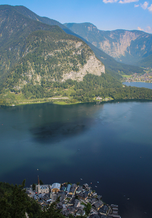 Looking over Hallstatt, Austriaの写真素材