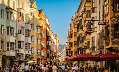 Main Street in Innsbruck, Austriaのeditorial素材