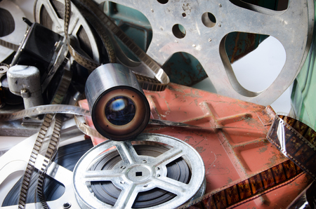 retro camera equipment with cinema accessoriesの写真素材