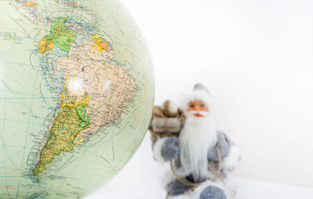 Santa Claus on his Christmas trip to South Americaの写真素材