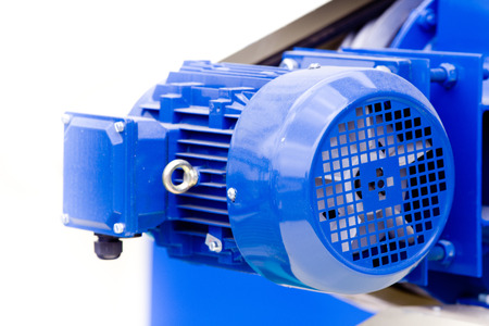 Close up of water pumping station on white backgroundの写真素材