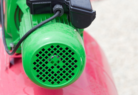 Close up of water pumping station on white backgroundの写真素材