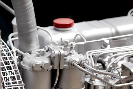 Close up of fragment of automobile engine