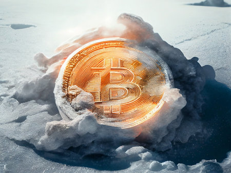 Bitcoin crypto currency, wallpaper business future exchange AI Generativeの写真素材