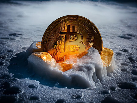 Bitcoin crypto currency, wallpaper business future exchange AI Generativeの写真素材