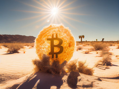 Bitcoin crypto currency, wallpaper business future exchange AI Generativeの写真素材