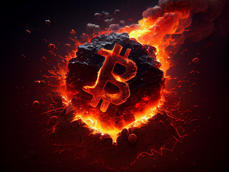 Bitcoin crypto currency, wallpaper business future exchange AI Generativeの写真素材