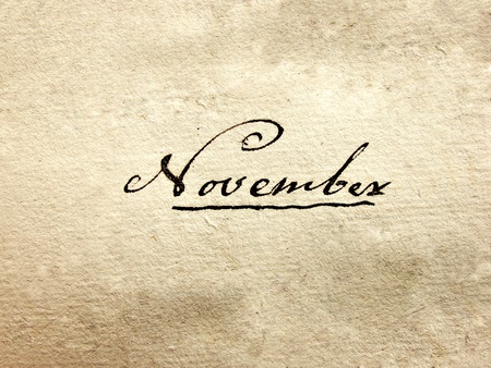 100 years old handwritten novemberの写真素材