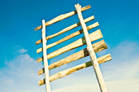 Blank wooden signの写真素材