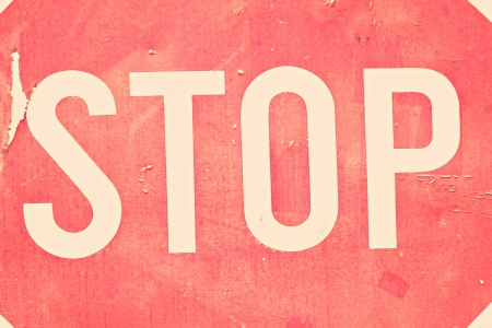 vintage stop signの写真素材