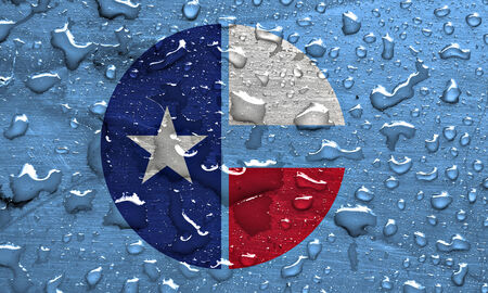 flag of Collin County with rain dropsの写真素材