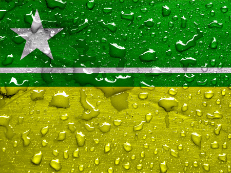 flag of Boa Vista with rain dropsの写真素材