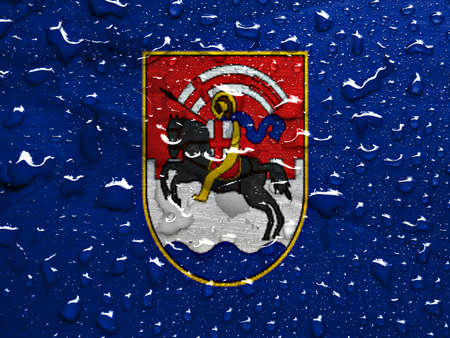 flag of Zadar with rain dropsの写真素材