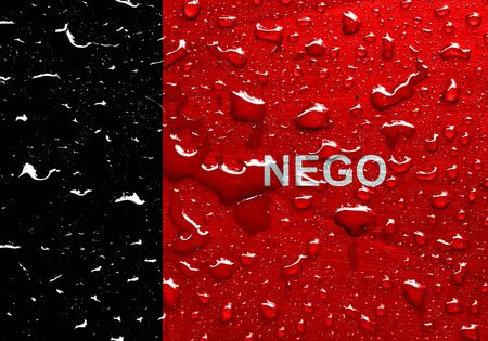 State of Paraiba flag with rain dropsの写真素材