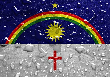 State of Pernambuco flag with rain dropsの写真素材