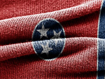 flag of Tennessee on textileの写真素材