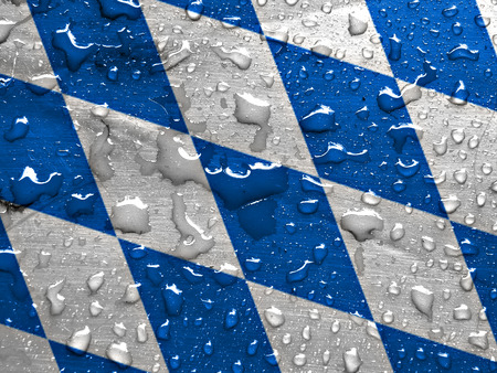 flag of Bavaria with rain dropsの写真素材