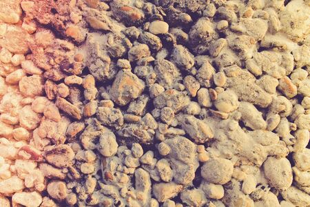 a close up of a gravel backgroundの写真素材