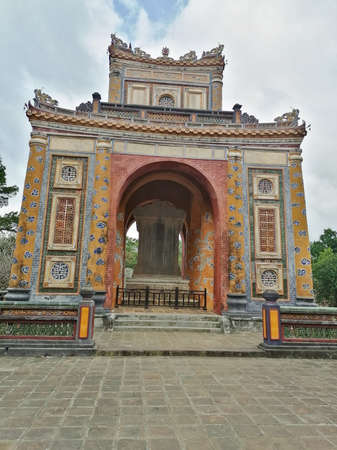 Hue, Vietnam - February 26, 2020: The tomb of Tu Duc, officially Khiem Tomb in Hue, Vietnam.のeditorial素材