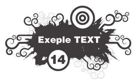 modern abstract frame with swirls and blotsのイラスト素材