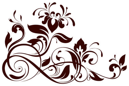 illustration of floral ornament illustration of floral ornament