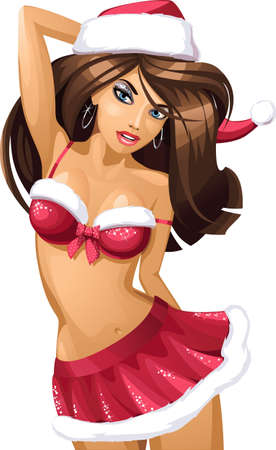 Sexy snow maiden.のイラスト素材