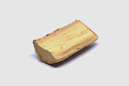 Closeup wood isolated on white screen