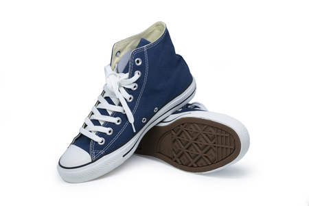 Closeup shoe isolated on white screenの写真素材