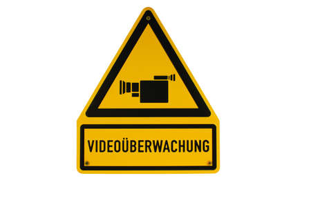 Videoüberwachung Kamera German signの写真素材