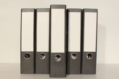 Document file 5x black middle folder pulledの写真素材