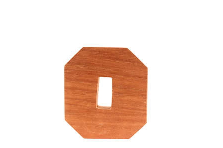 Wooden letter o isolatedの写真素材