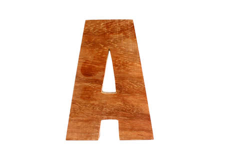Wooden letter A isolatedの写真素材