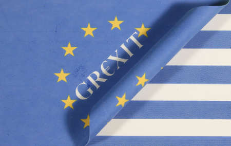 Flag Grexit Greece Europeの写真素材