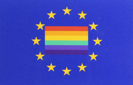 Rainbow Flag Europeの写真素材