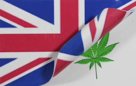 Great Britain Flag Cannabisの写真素材