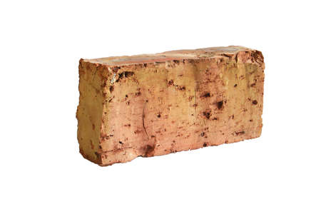 An old brick on a white backgroundの写真素材