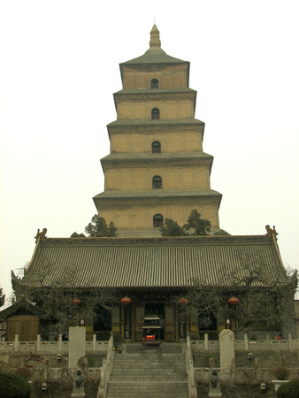 This is a Picture of White horse Pagoda in Luoyang China. This Pagoda stands on the origional sight of the first buddhist temple in China.の写真素材