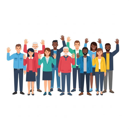 Group of diverse people with different nationalities. illustration in cartoon style.の素材