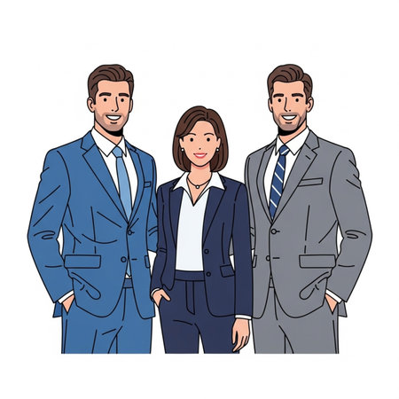 Group of business people. Businessmen and businesswoman illustrationの素材