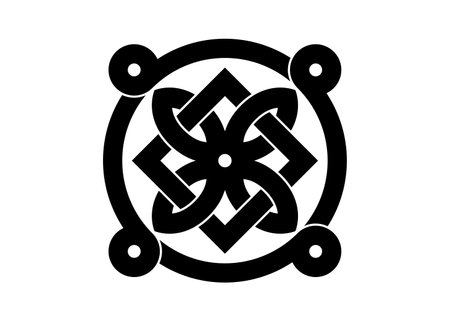 celtic knot georgian style isolated on white background. vector illustration.のイラスト素材